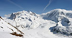 Mont-Rose (4634m) et Lyskamm (4479 m)
